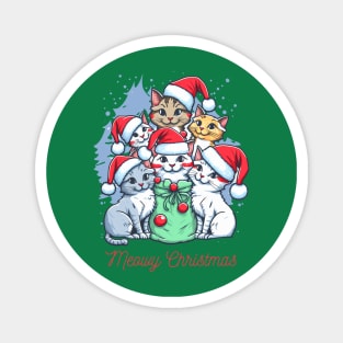 A Meow-rry Christmas Tree Magnet